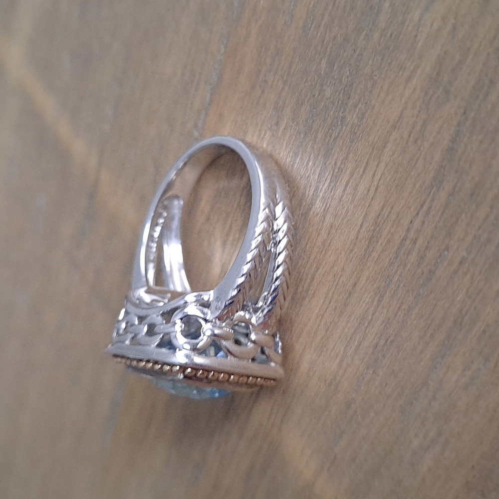 Sterling Silver Topaz Ring - image 6